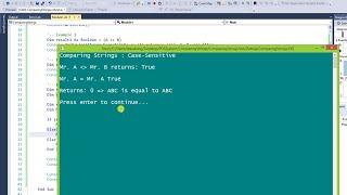VB.NET Tutorial Part 8: Comparing Strings (Case-insensitive and Case-sensitive)