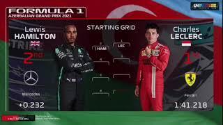 F1 Azerbaijan GP Starting Grid 2021