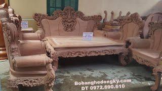 【Ngắm】BỘ BÀN GHẾ TÂN CỔ ĐIỂN ĐẸP - Bộ Hoàng Gia Gỗ Hương