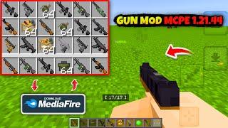 Gun Mod For Minecraft Pe 1.21+  (100% Working) || Best Mods For Mcpe