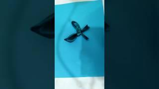How to make a bow with ribbon#craft#trending#shorts#short#ytshorts#viral#diy @AyeshaCraftDen