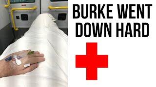 Burke Goes Down - ER video - back went out