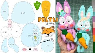 Кролик из фетра своими руками / Выкройка кролика / Зайка своими руками / DIY Felt Bunny