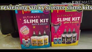 Reviewing ultimate yucky science slime kits l ** HONEST** review | faizea's arts and crafts