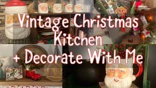 Vintage Christmas Kitchen and Decorate With Me! #christmas2024 #vintagechristmas #vintage #thrift