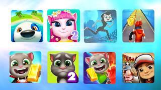 My Talking Tom 2, My Talking Tom 2, My Talking Hank: Islands, Talking Tom Time Rush, Subway Surfers