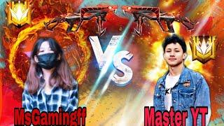 MsGamingff VS Master YT  1v1 costom match Friendly @MasterytOfficial97