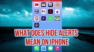 WHAT DOES HIDE ALERTS MEAN ON IPHONE