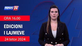  24 tetor 2024 Edicioni i Lajmeve ne News24 ne studio Ina Qirjo (Ora 16.00)