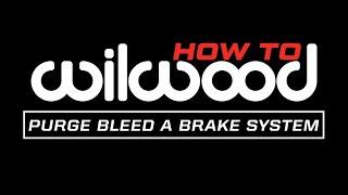 How To "Purge" Bleed a Brake System