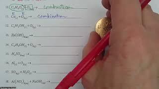 Chemical Reactions Worksheet IV - Stepwise Solutions