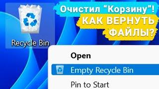  Как восстановить файлы и папки после удаления в «Корзину» Windows 11 и ее очистки?