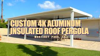 Custom 4K Aluminum Insulated Roof Pergola In White | Elite LA Patios