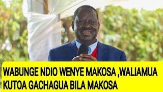 RAILA;WABUNGE WALIFANYA MAKOSA KUMTOA GACHAGUA BILA KUFUATA SHERIA