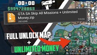 GTA SA ANDROID - FULL MAP UNLOCKED + UNLIMITED MONEY | SKIP ALL MISSIONS #gtasanandreas #android