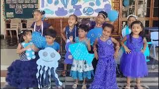 Blue Colour Day Celebration In GMS School Bhagya Nagar In Ongole