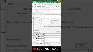 How to Separate Last 4 Digits in Excel | #technoprabir #excel #shorts