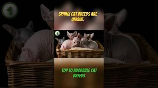 1. Sphynx cat breed | Top 10 adorable cat breeds. #sphynxcats #uniquecats #catbreeds #adorablepets