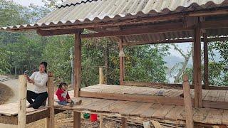 Install additional wooden columns to expand the second floor floor