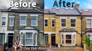 1 YEAR (in 30 minutes) RENOVATING an OLD LONDON VICTORIAN TERRACED HOUSE into DREAM HOME