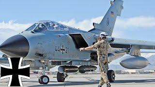 German Air Force. Powerful Tornado and Typhoon fighter jets during Red Flag exercise, USA