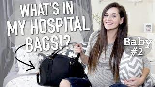 WHAT'S IN MY HOSPITAL BAGS? || PREPARING FOR LABOR + DELIVERY || BETHANY FONTAINE