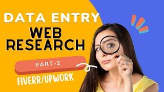 Web research tutorial data entry full course part 2 | Data entry new Tutorial 2023