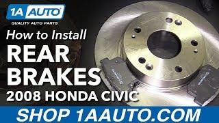 How to Replace Rear Brake Pads Rotors 06-11 Honda Civic