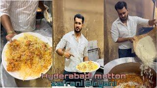 || Hyderabadi mutton zafrani Biryani || #skyousufustad @sk.cateringhyderabad9794  #hyderabadi