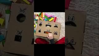 Activities to learn geometric shapes in preschool. #kidsactivities #kidscraftideas #kidsfun