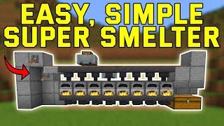 Easy Super Smelter Minecraft bedrock 1.21+ (Bedrock/Mcpe/Ps4/Xbox)