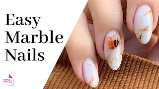 The Easiest Marble Nails On Soft Gel Nails