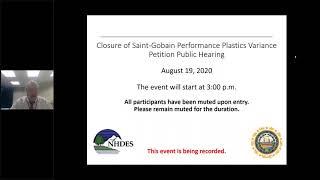 Closure of the Aug. 5, 2020, Saint-Gobain Performance Plastics Public Hearing