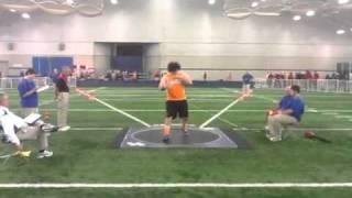 Matthew Hoty's UT shot put indoor freshman record toss