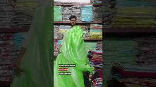 parrot green Linen saree | Linen Saree Manufacturers | #bhagalpurisilk