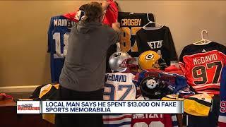 Local man says he spent $13,000 on fake sports memorabilia