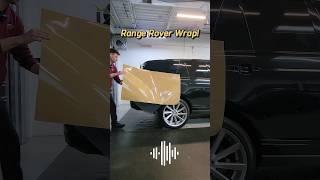 Wrapping this Range Rover in supergloss Sandstorm with gloss black accents! #asmr #asmrsounds