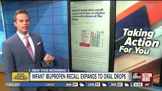 Infant ibuprofen recall expanded due to higher concentrations of the drug