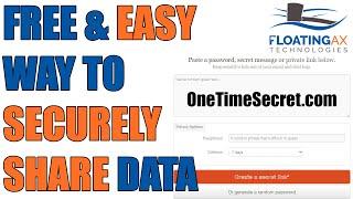 FREE Easily & Securely Share Passwords/Private info Encrypted with OneTimeSecret.com