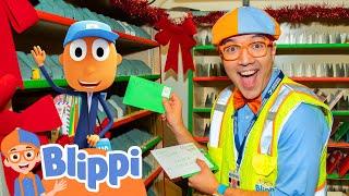 Blippi x Mr. Zip Mail a Holiday Card to Meekah at the USPS Post Office #AD | Holiday Special @Blippi