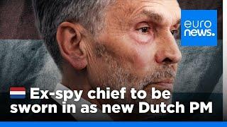 Former spy chief Dick Schoof sworn in as new Dutch prime minister | euronews 