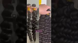 You can see difference between Loose deep hair and deep wave hair