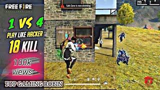 1vs4 Rank macth 18 kills  আসসালামু আলাইকুম #gaming #video #topgamingrobin #youtubeshorts