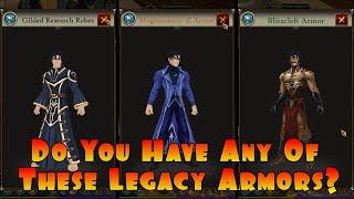 AQ3D Every LEGACY Armor! Do You Have These?! AdventureQuest 3D