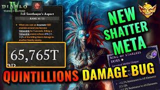 65,767 QUADRILLION DMG - New SHATTER Quill  Spiritborn Build Update - Diablo 4 Guide