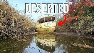 Urban Kayaking Adventure | Exploring an Abandoned 110 ft. Yacht Stuck in a Creek