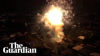 Drone footage shows fatal fireworks explosion in Hawaii