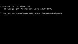 How to run Windows from the MS-DOS Mode