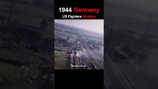 WW2, 1944: P-47D Thunderbolts Strafing German Ground Targets | 4k, 60fps, Color, Sound Design