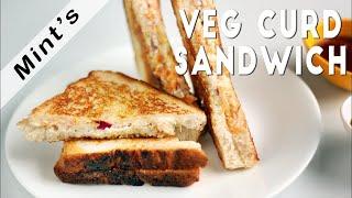 Veg Curd Sandwich Recipe - Dahi Sandwich | Indian Recipes | Mintsrecipes